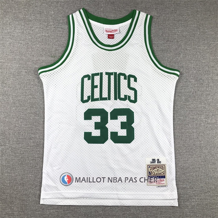Maillot Enfant Boston Celtics Larry Bird NO 33 Mitchell & Ness 1985-86 Blanc